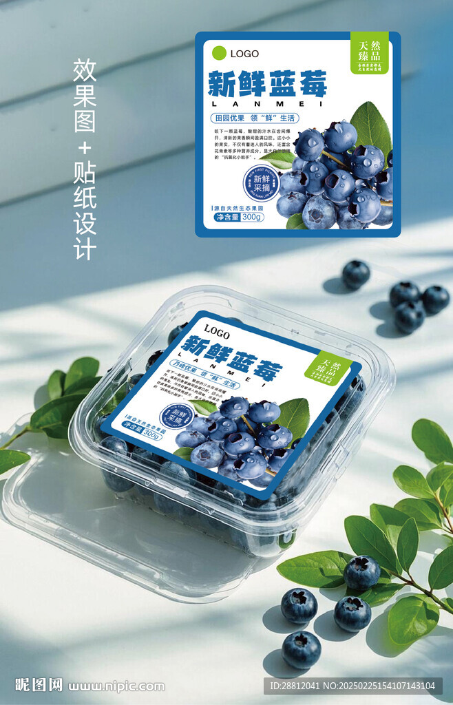藍(lán)莓貼紙