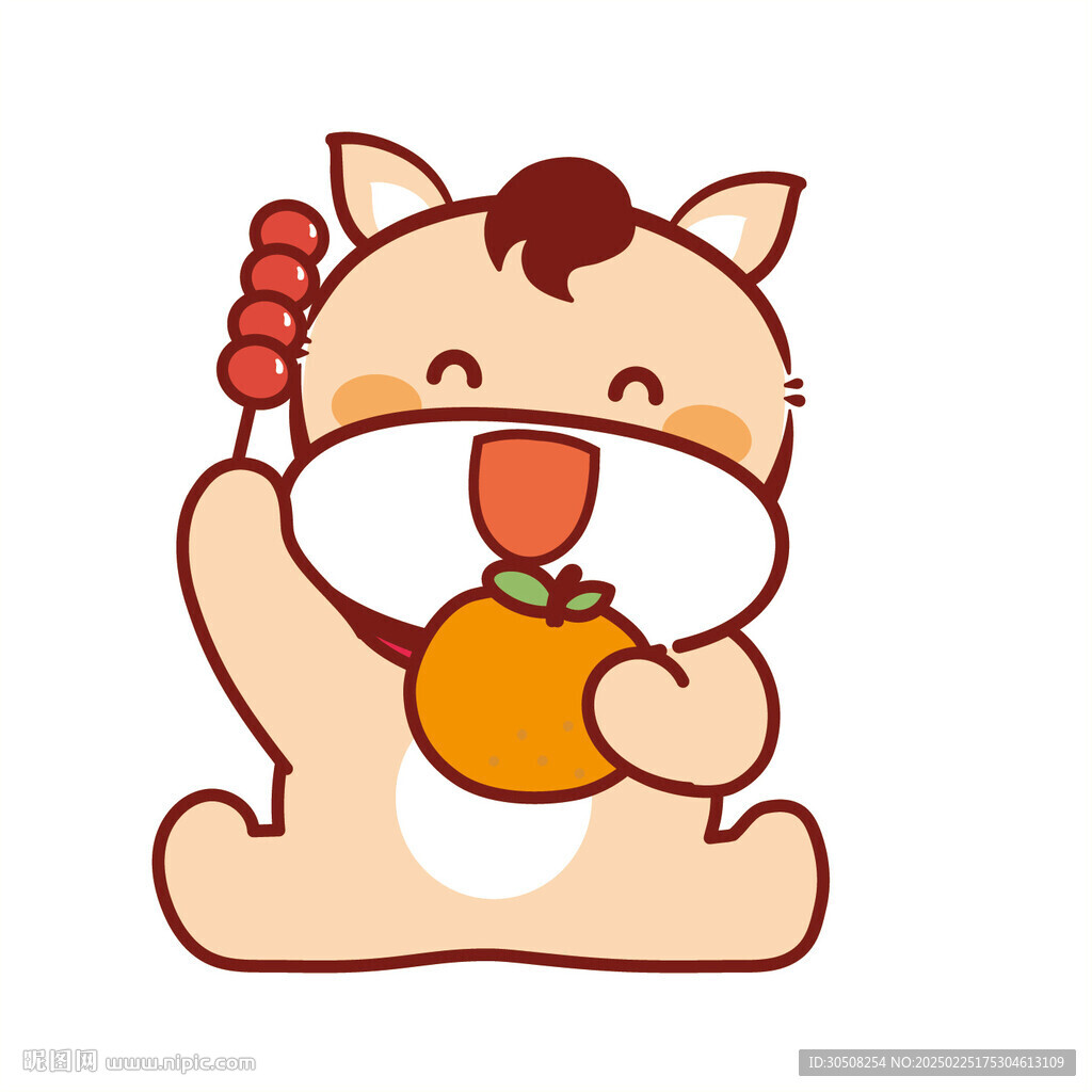 小萌馬卡通插畫表情包