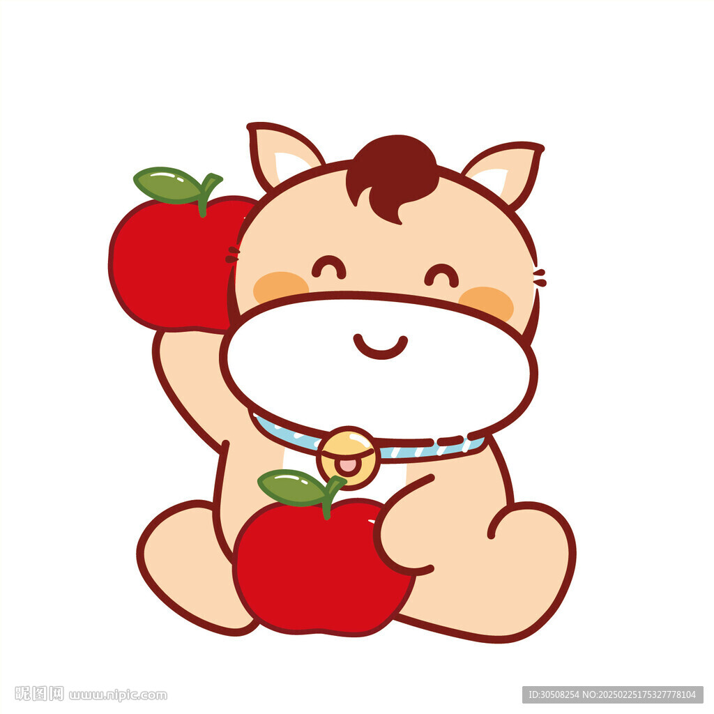 小萌馬卡通插畫表情包