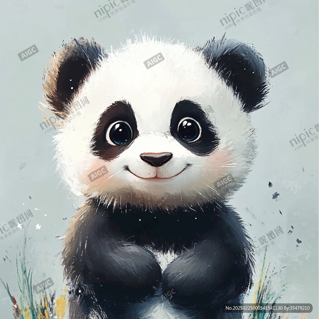 寫(xiě)實(shí)熊貓插畫(huà)
