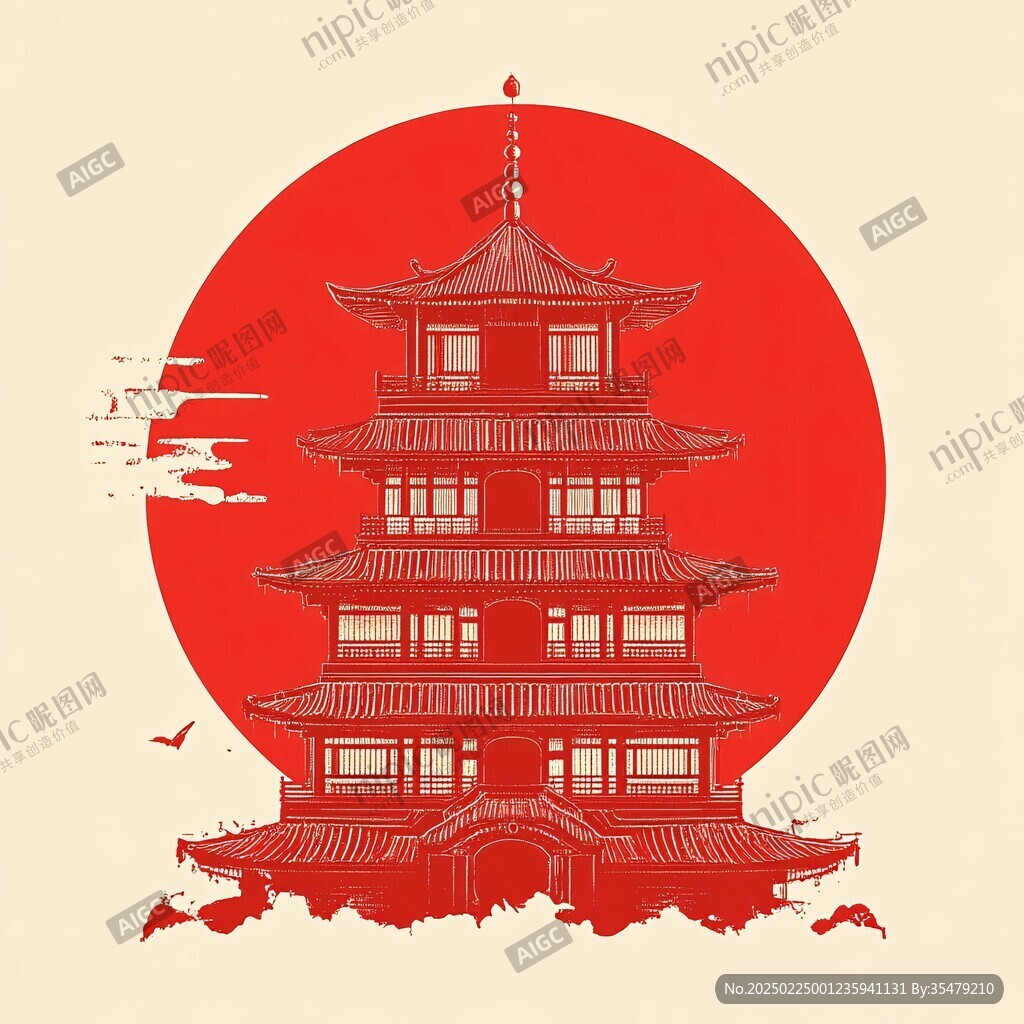 文筆塔插畫(huà)