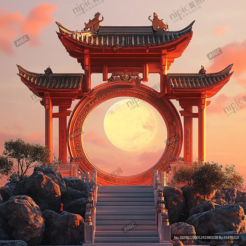 中式月洞門