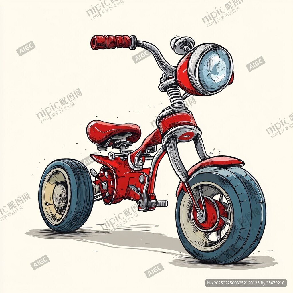 滑步車插畫