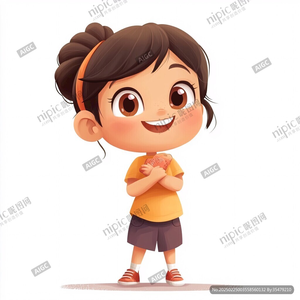 卡通人物小女孩
