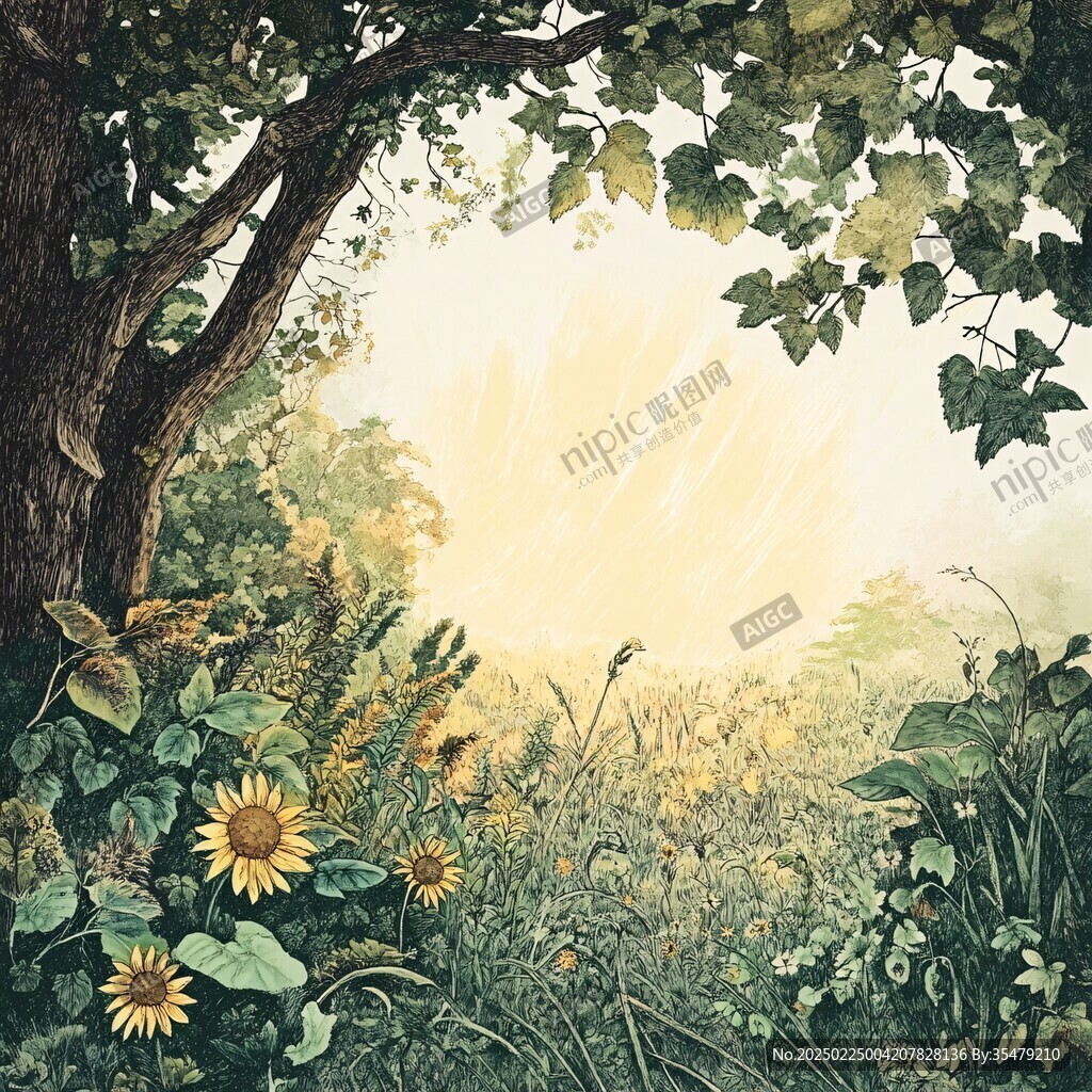 早晨陽(yáng)光插畫