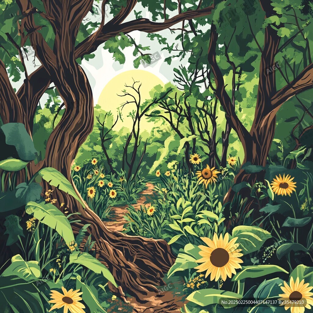 森林卡通場景