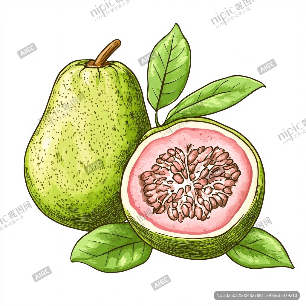 番石榴插畫