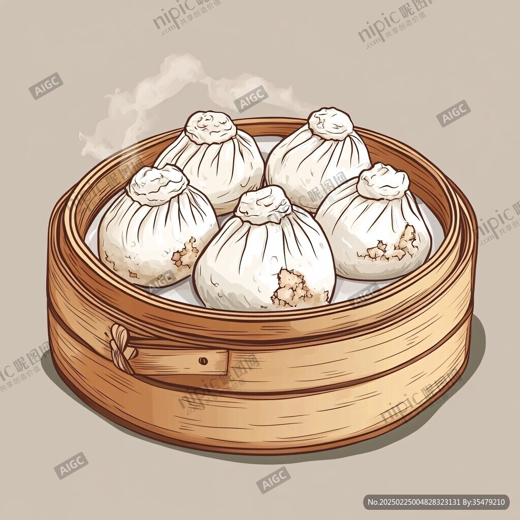 蒸包手繪美食