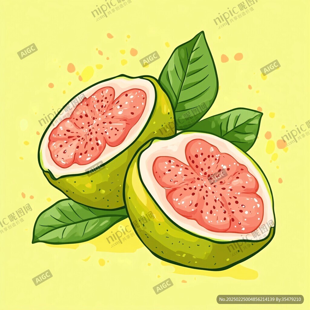 番石榴插畫