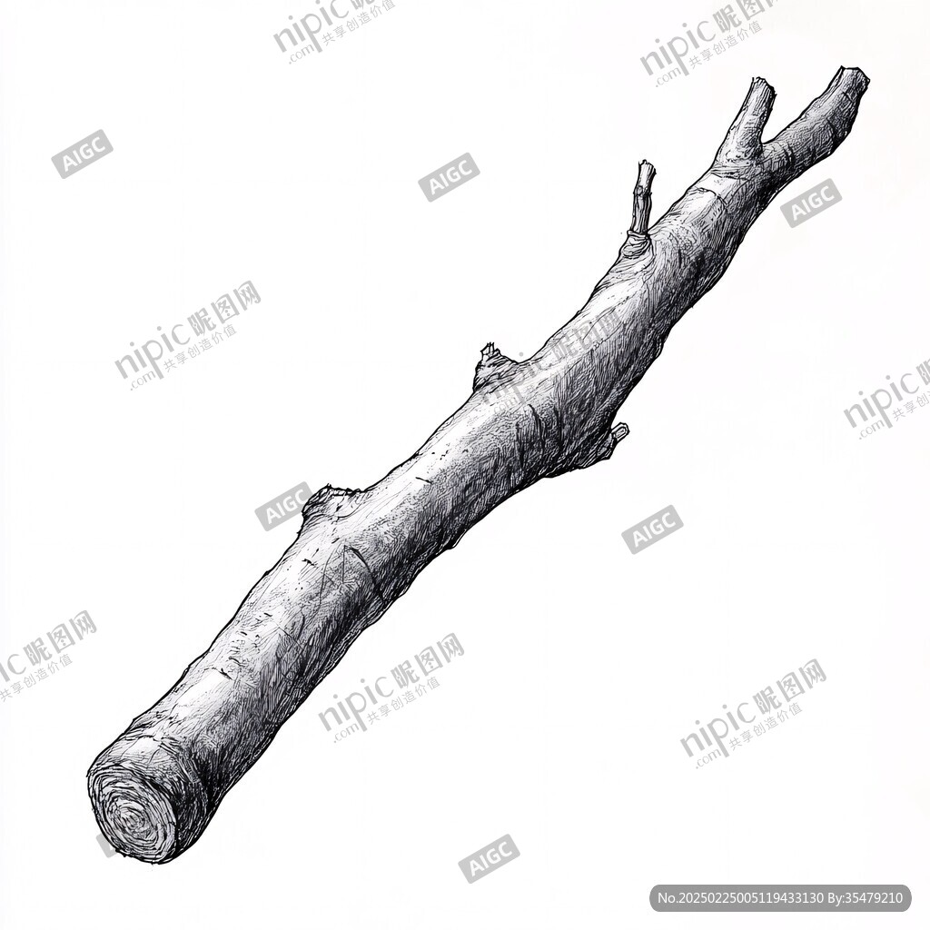 鉛筆畫樹枝