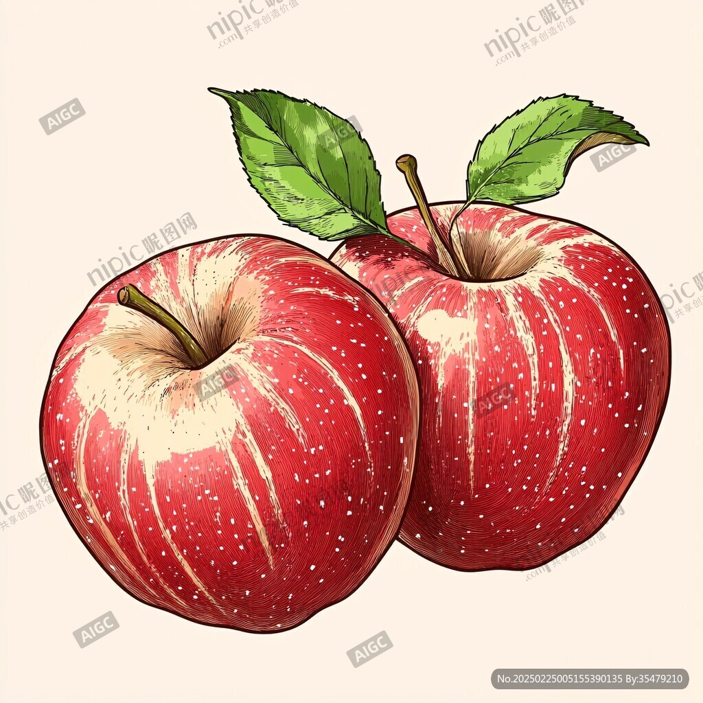 手繪紅蘋果