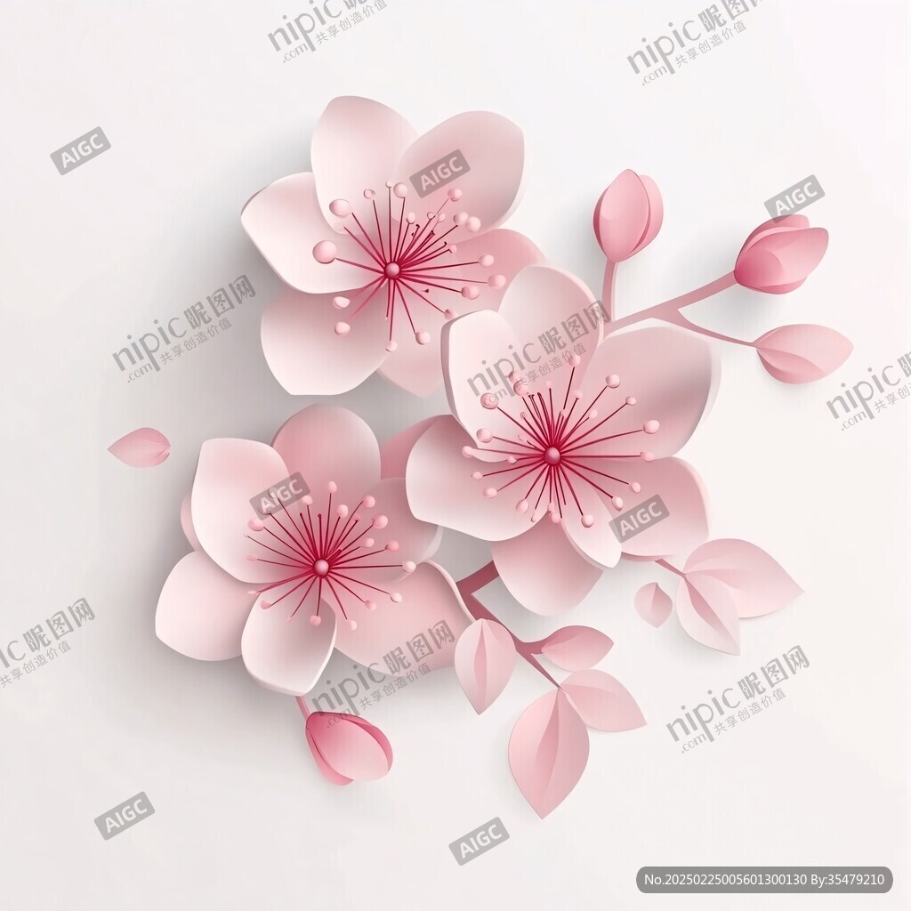 3d立體簡約花