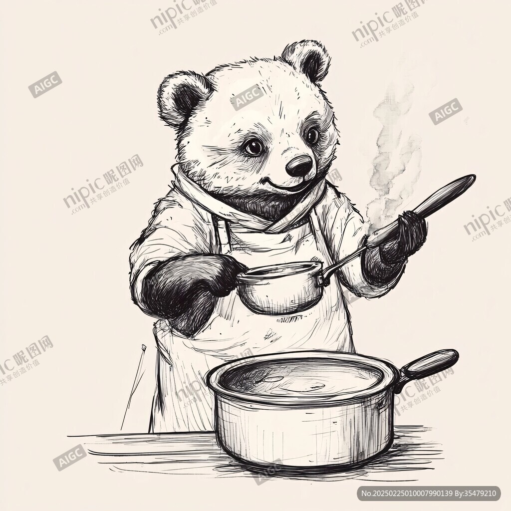 做飯的熊貓
