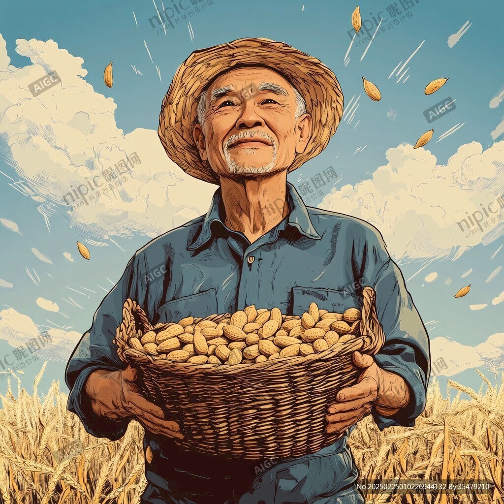 農(nóng)民雜糧插畫