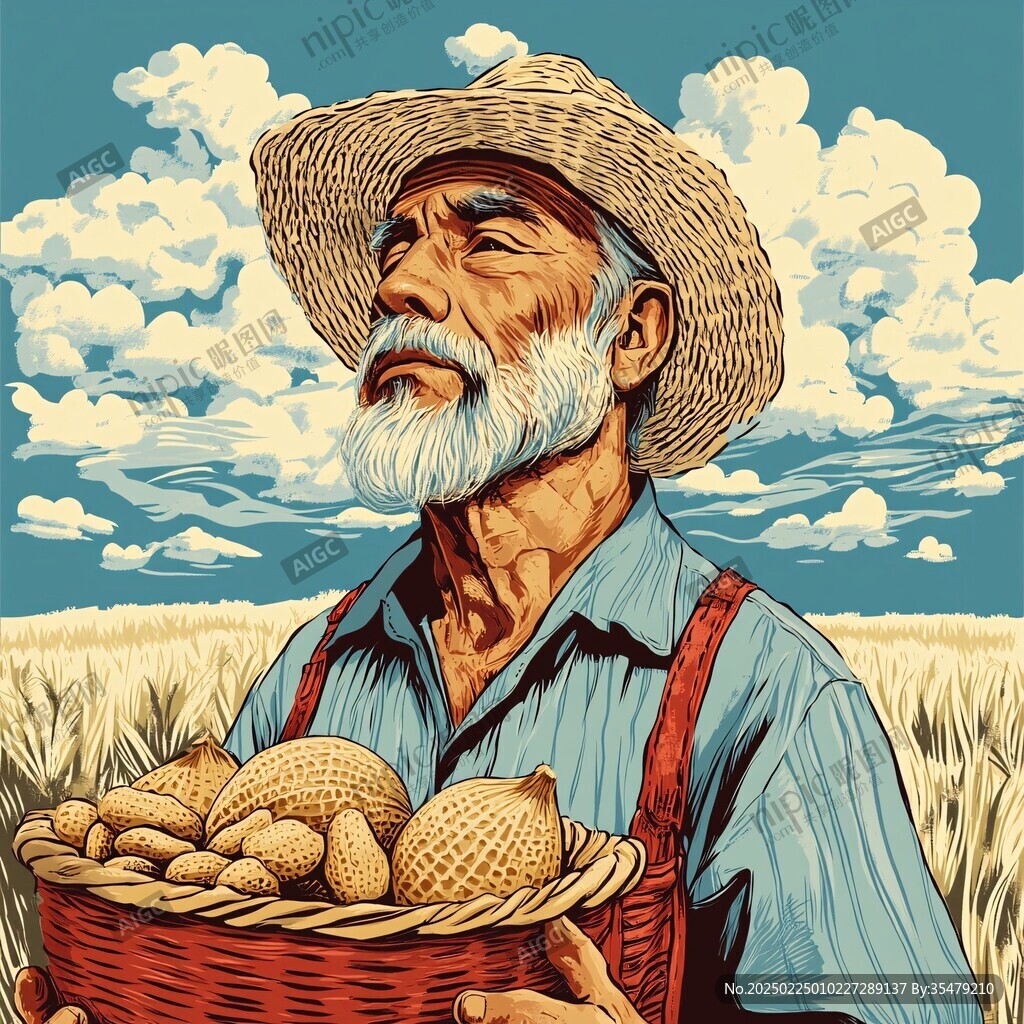 農民雜糧插畫