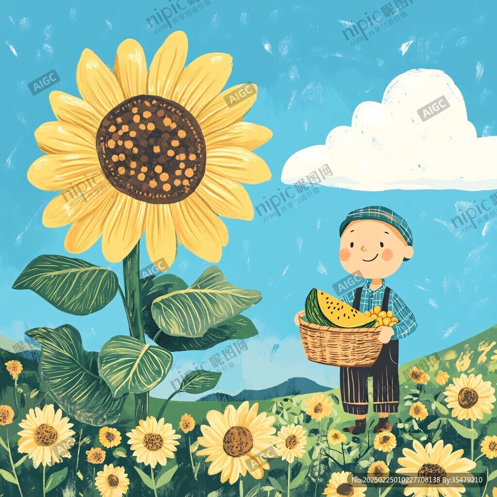 葵花油插畫