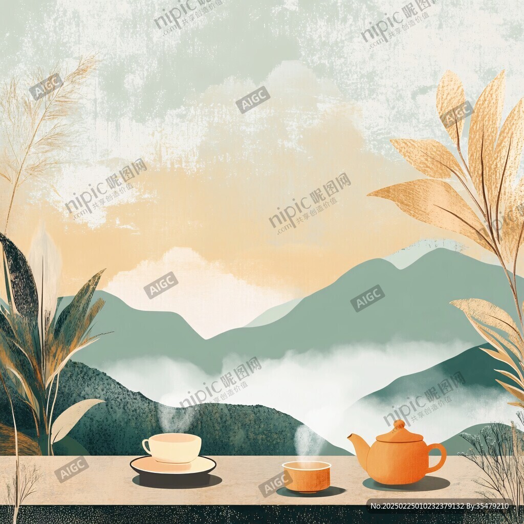 茶山插畫