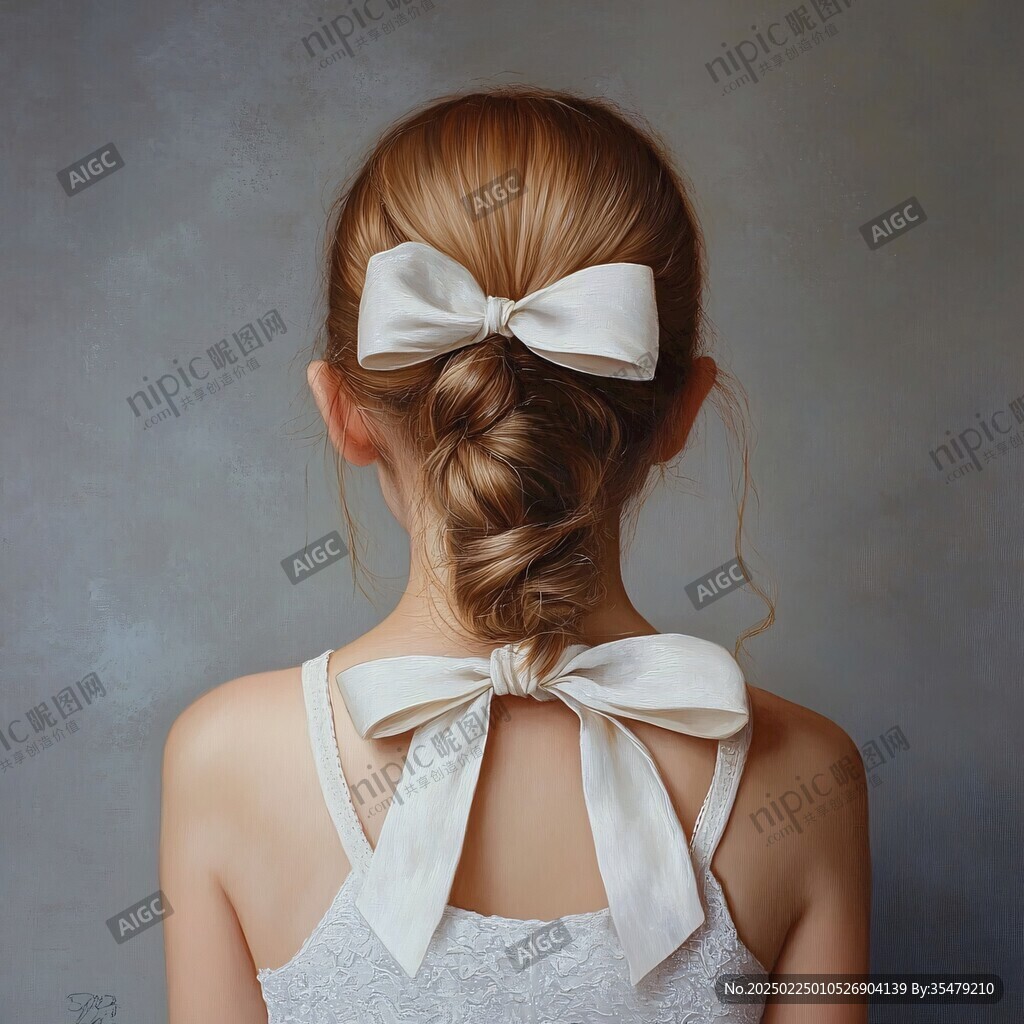 蝴蝶結(jié)女孩背面