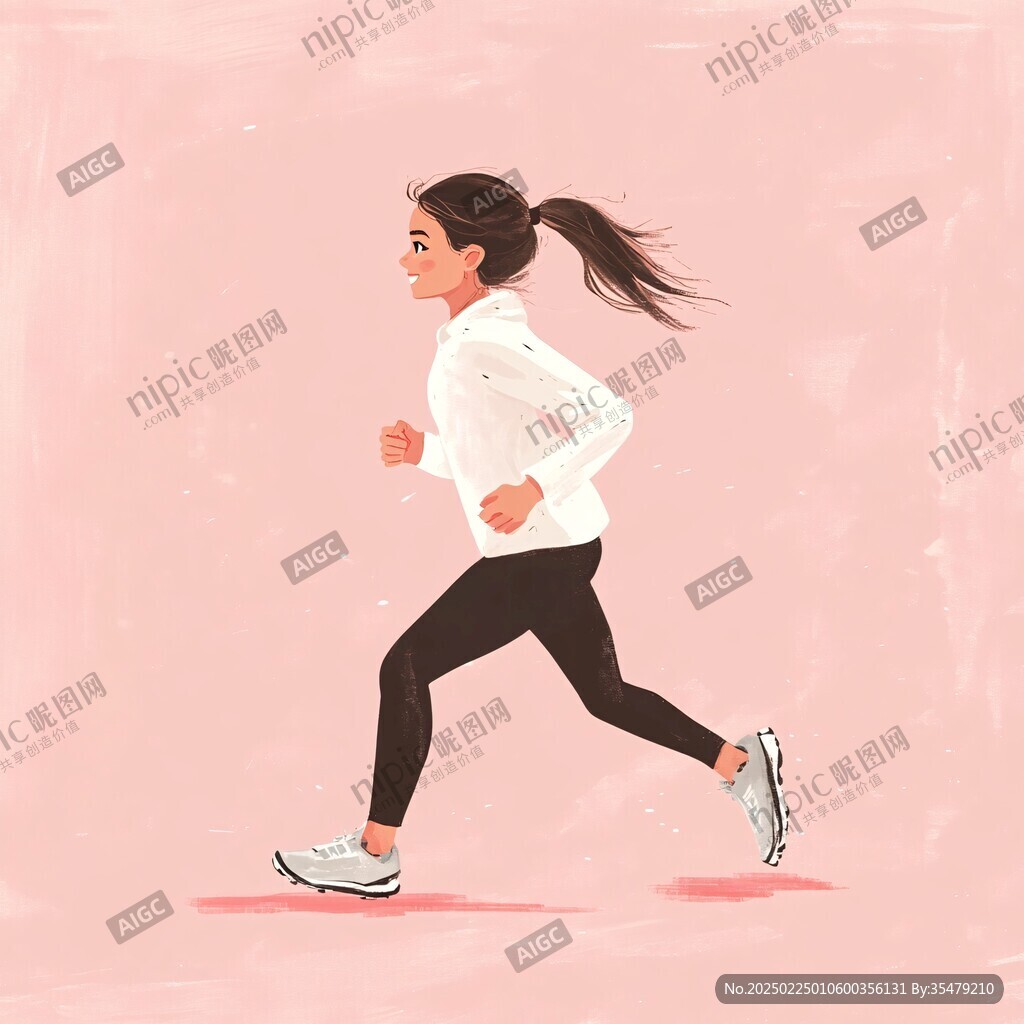 奔跑插畫