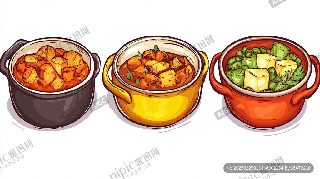 燉盅插畫