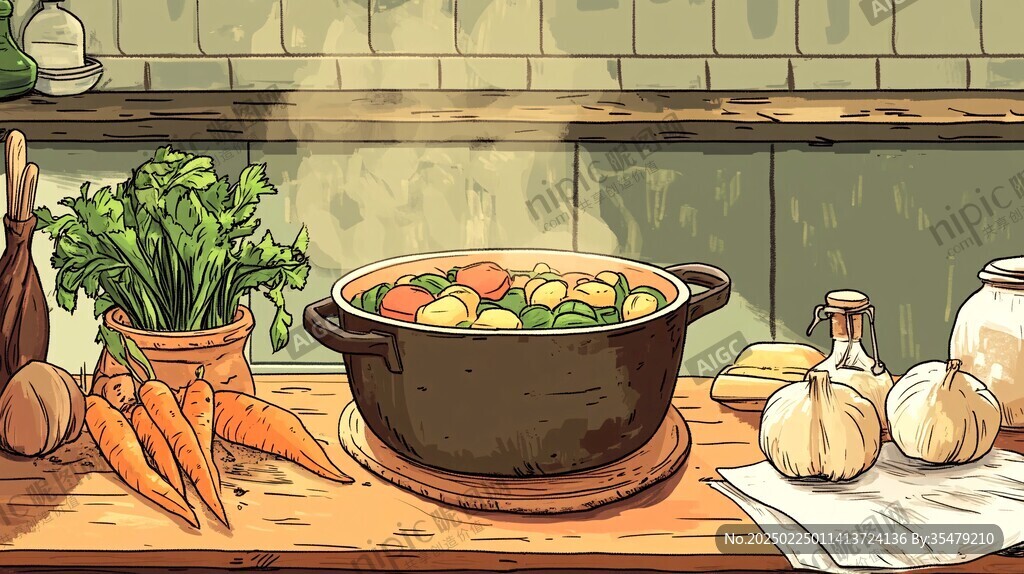 大鍋菜插畫