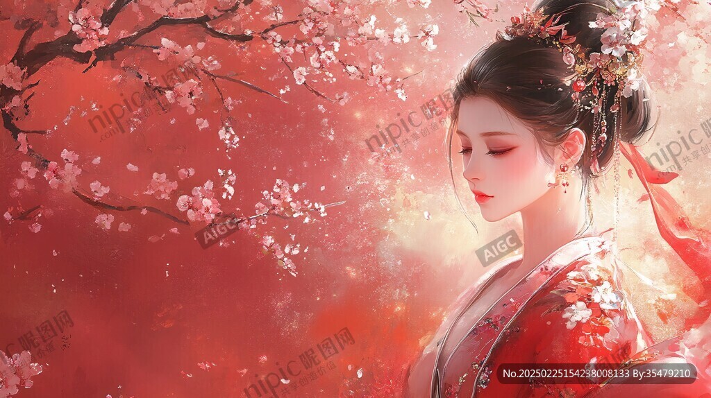 紅櫻舞翩翩