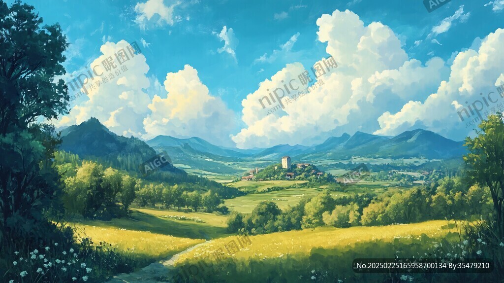 云海下的山谷小鎮(zhèn)
