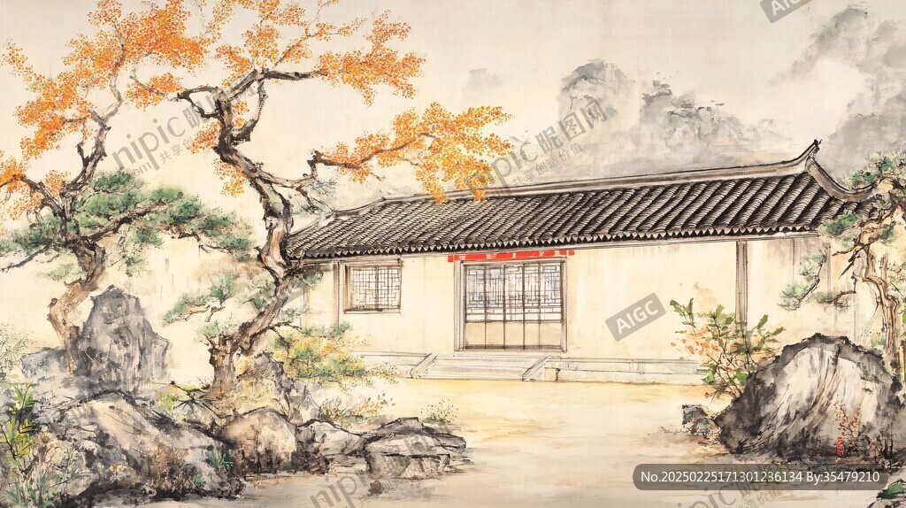 秋日小院