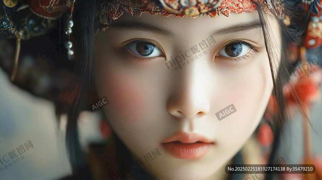 華麗古裝女子肖像