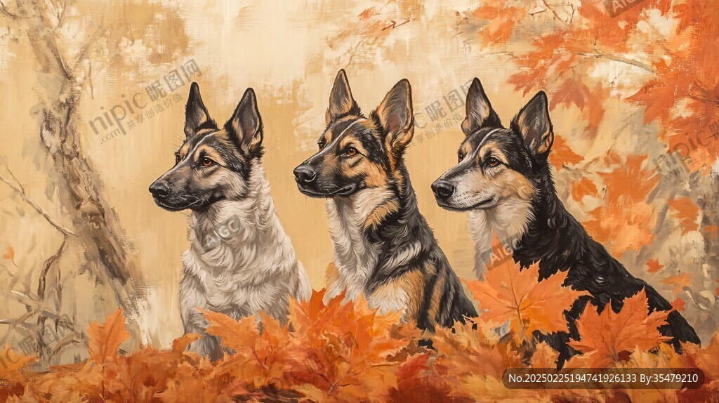 秋日牧羊犬