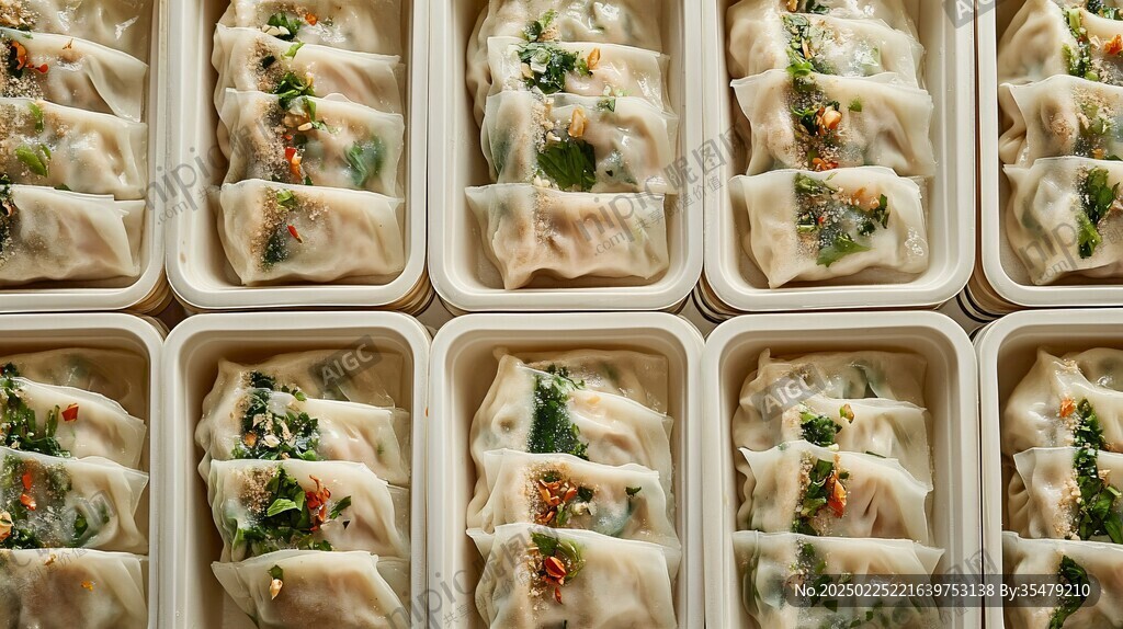 美味蒸餃的精致呈現