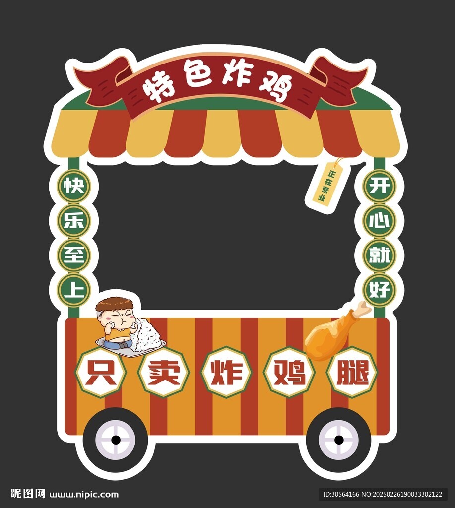 特色炸雞美食造型展板