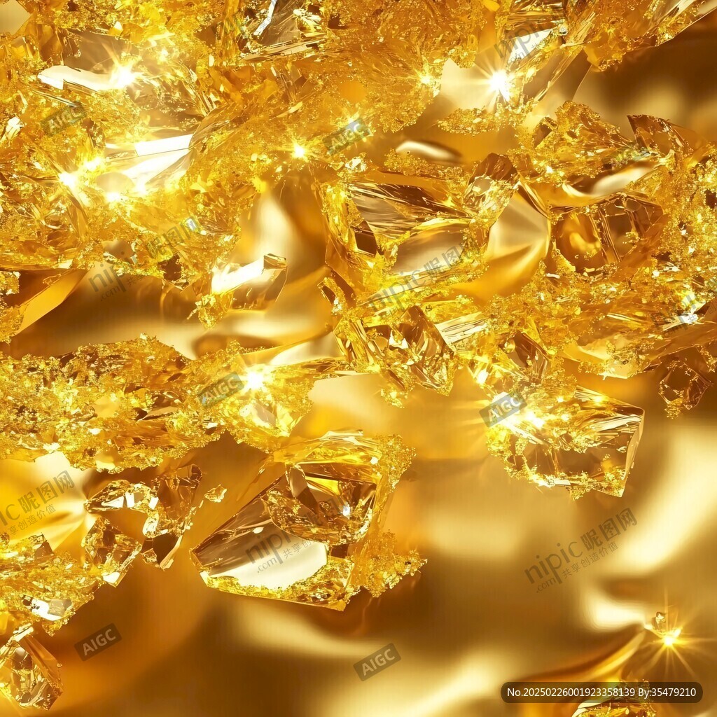 金色碎片的抽象美