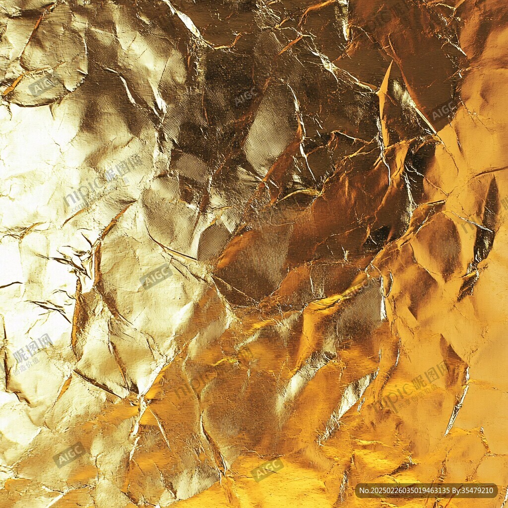 金色皺褶箔紋背景