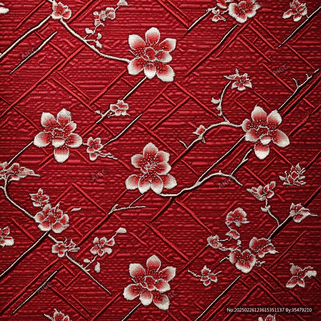 紅色花紋背景