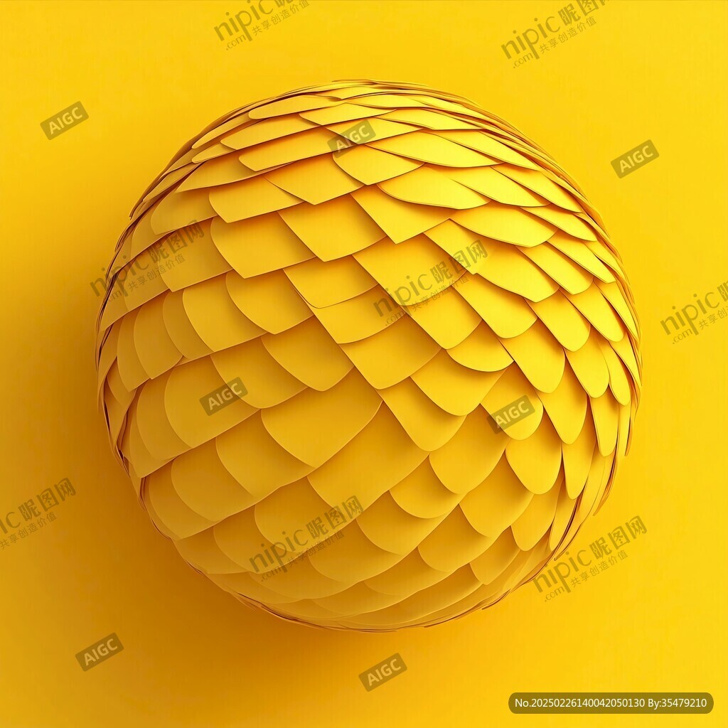 黃色球形藝術作品
