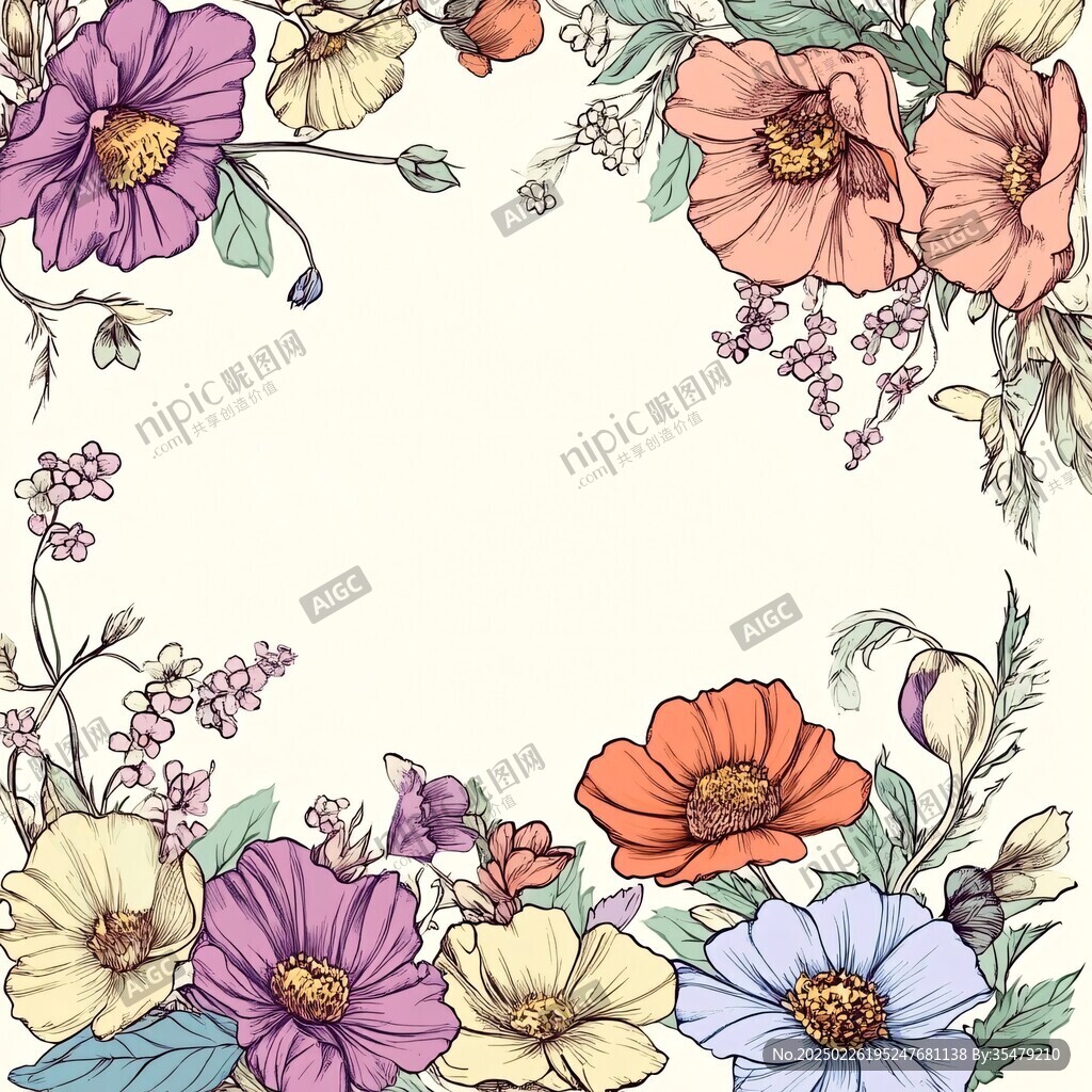 復(fù)古花卉圖案