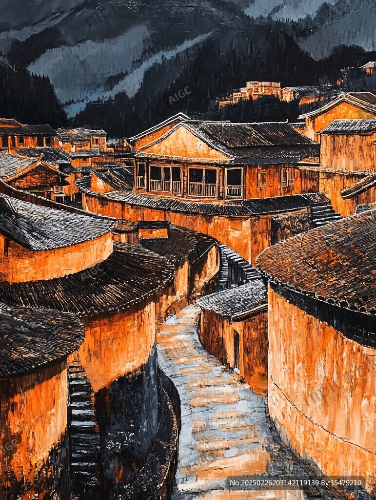 黃土高坡上的古村落