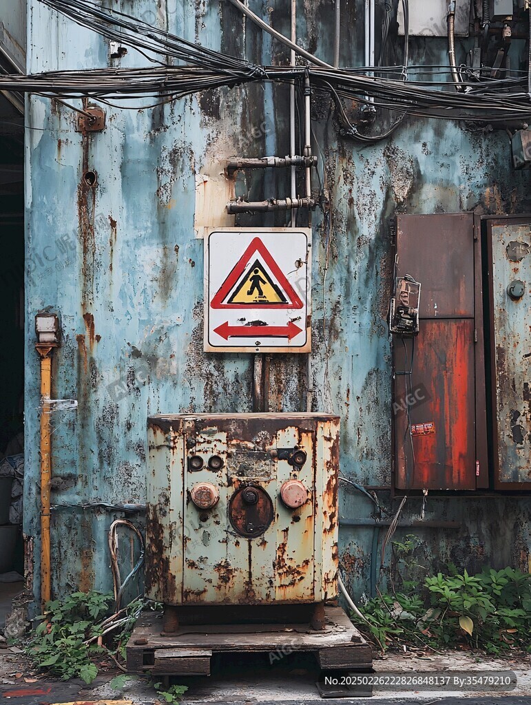 生銹的工業遺跡