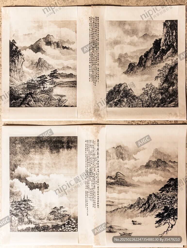 云霧山水畫集