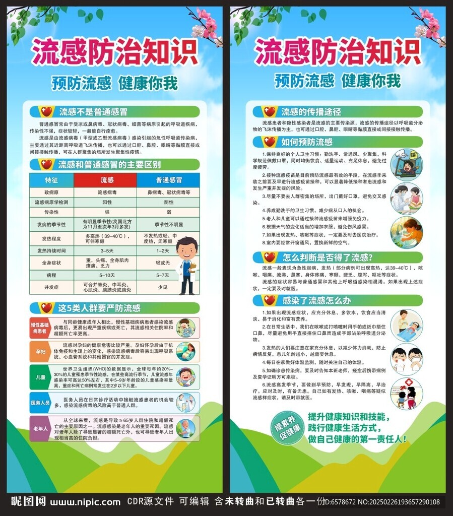 預(yù)防流感X展架
