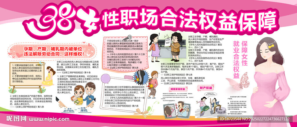 職場(chǎng)女性合法權(quán)益保障展板