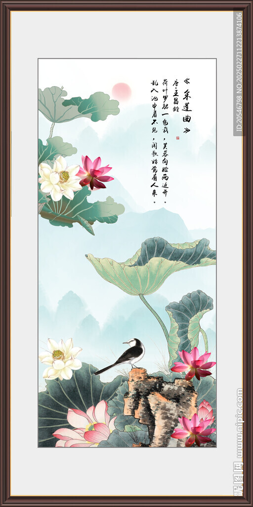 荷花裝飾畫