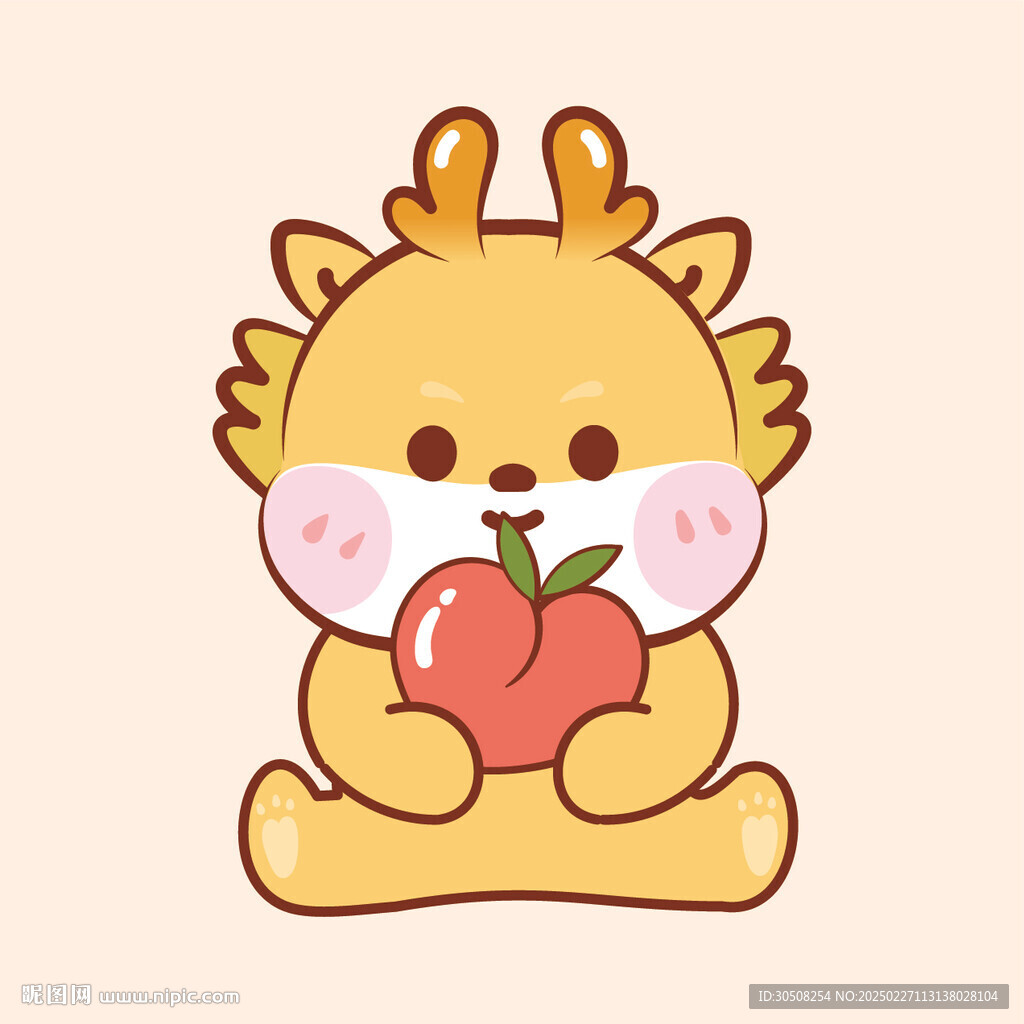 小飛龍頂水果插畫