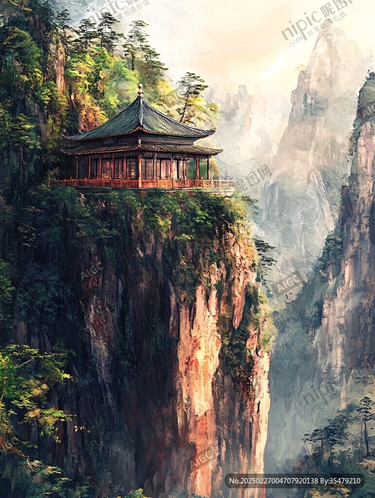 山谷中的東亞亭閣