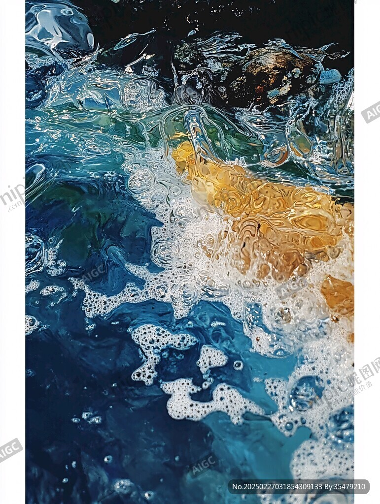 抽象的海洋之舞