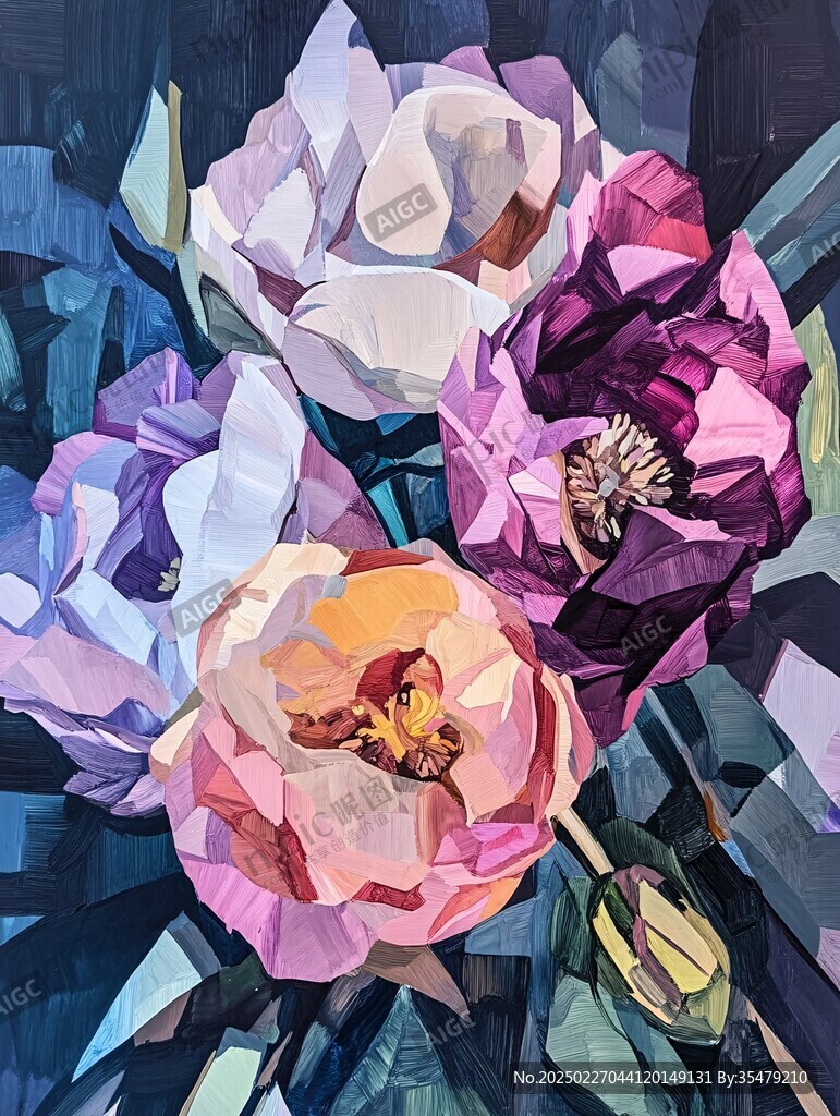 抽象花卉畫