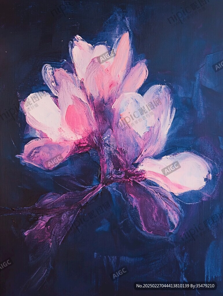 夜幕下的花卉之舞