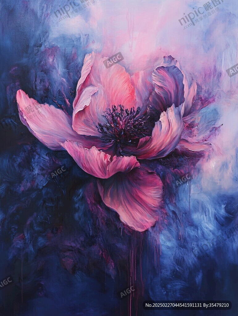 抽象花卉畫