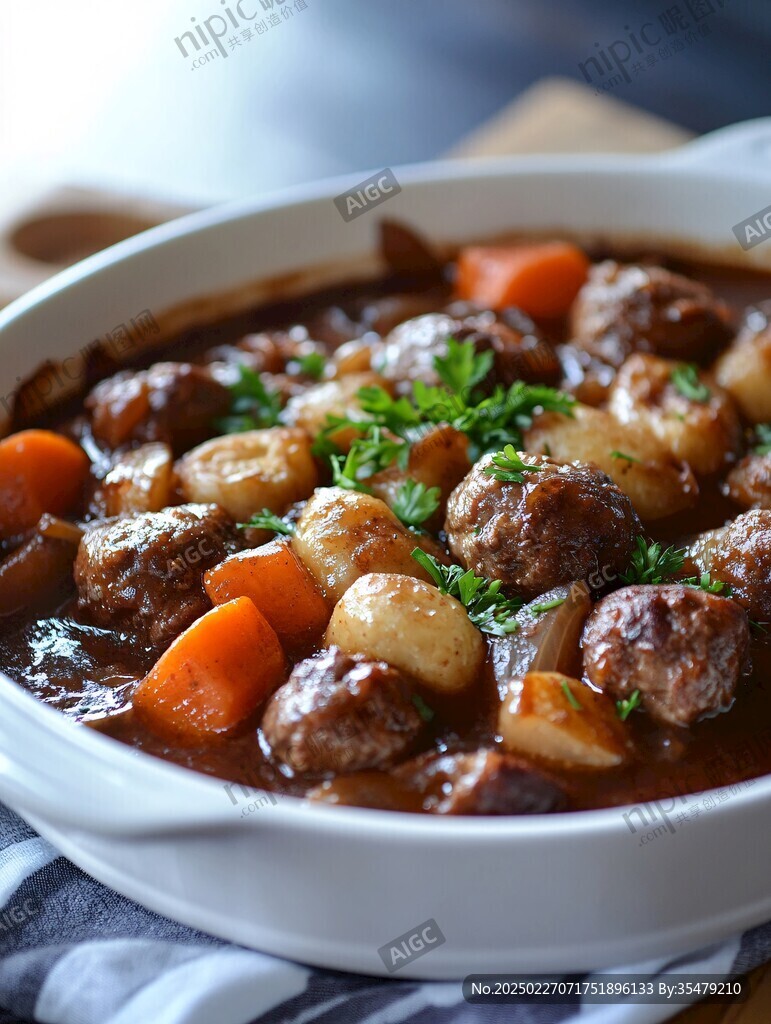 美味肉丸土豆燉菜